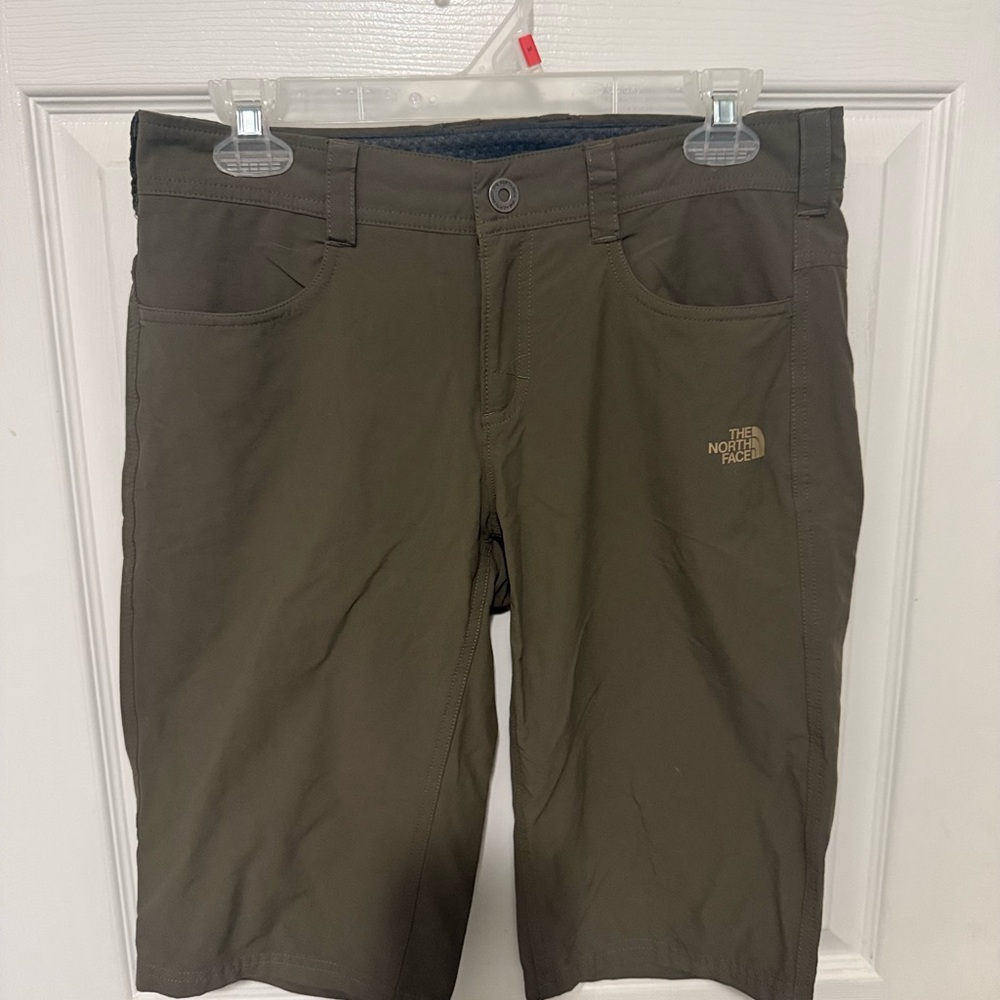 North Face Womens Quick Dry Bermuda Shorts Sz 4 Brown Hiking Outdoor
